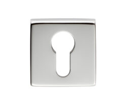 Manital Euro Profile Escutcheon On Square Rose, Polished Chrome  (Sold In Singles)