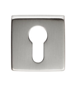 Manital Euro Profile Escutcheon On Square Rose, Satin Chrome  (Sold In Singles)