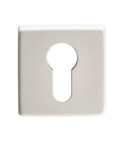Manital Euro Profile Escutcheon On Square Rose, White Finish  (Sold In Singles)