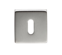 Manital Standard Profile Escutcheon On Square Rose, Satin Chrome  (Sold In Singles)