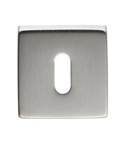 Manital Standard Profile Escutcheon On Square Rose, Satin Chrome  (Sold In Singles)
