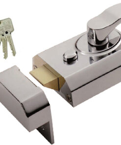 Eurospec Deadlocking Rim Cylinder Nightlatches (40mm Back Set), Electro Brass, Polished Chrome OR Satin Chrome