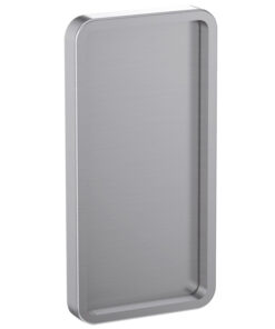 Reckteck Rectangular Flush Pull For Sliding Doors (58mm x 115mm), Aluminium Stainless Steel Effect
