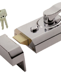 Eurospec Deadlocking Rim Cylinder Nightlatches (60mm Back Set), Electro Brass, Polished Chrome OR Satin Chrome
