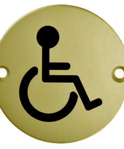 Disabled Symbol, Polished Brass