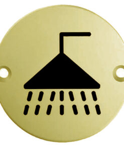 Shower Symbol, Polished Brass