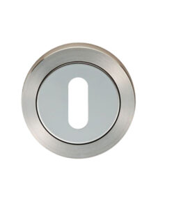 Eurospec Standard Profile Escutcheon, Dual Finish Polished Stainless Steel & Satin Stainless Steel