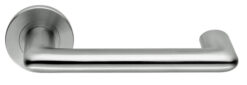 Eurospec Sensa, Satin Stainless Steel Safety Handles On Rose  (sold in pairs) - Un-sprung