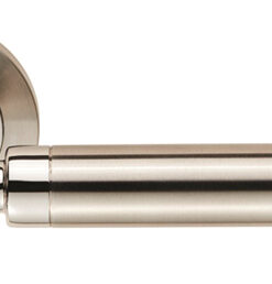 Eurospec Astoria Dual Finish Polished Stainless Steel & Satin Stainless Steel Door Handles (sold in pairs)