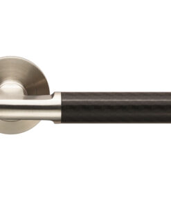 Eurospec Nigrum Carbon Fibre & Satin Stainless Steel Door Handles (sold in pairs)