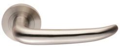 Eurospec Luenza DDA Compliant Satin Stainless Steel Door Handles (sold in pairs)