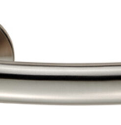 Eurospec Scimitar DDA Compliant Satin Stainless Steel Door Handles (sold in pairs)