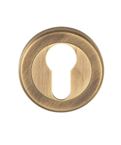 Serozzetta Euro Profile Escutcheon, Antique Brass