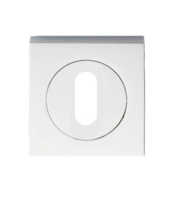 Serozzetta Square Standard Profile Escutcheons, Polished Chrome