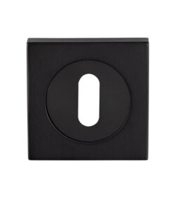 Serozzetta Square Standard Profile Escutcheons, Matt Black