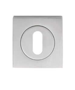 Serozzetta Square Standard Profile Escutcheons, Satin Chrome