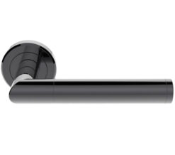 Serozzetta Trend Door Handles On Round Rose - Black Nickel (sold in pairs)