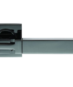 Serozzetta Cube Door Handles On Square Rose, Black Nickel  (sold in pairs)