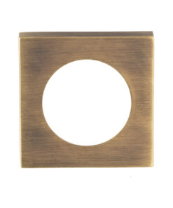 Square SZM Outer Rose Covers (To Suit SZM Lever On Rose), Antique Brass