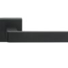 Manital Techna Door Handles On Square Rose, Black (sold in pairs)