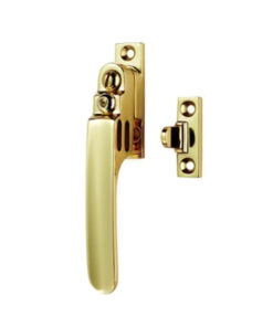 Victorian Locking Casement Window Fasteners With Night Vent - Polished Brass