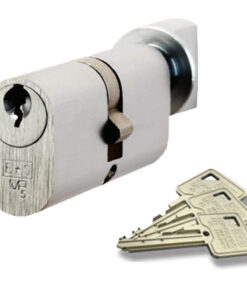 Eurospec MP5 Oval Profile British Standard 5 Pin Double Cylinder and Turn, (Various Sizes) Satin Chrome