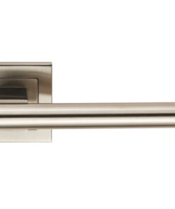 T-Bar Door Handles On Square Rose - Grade 304 Satin Stainless Steel