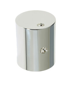 Crystal Cylindrical Mortice Door Knob, Polished Chrome With Swarovski Crystal