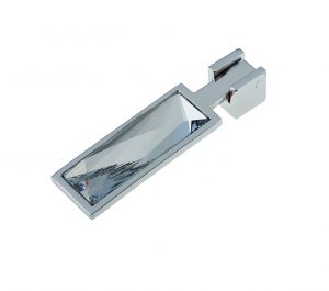 Cabinet Drop Handle, Polished Chrome With Swarovski Crystal
