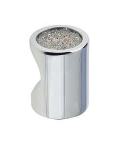 Cabinet Knob, Polished Chrome With Swarovski Crystal
