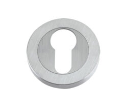 Euro Profile Escutcheons, Satin Chrome