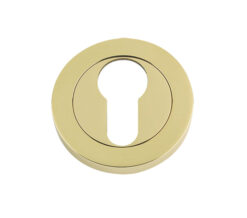 Euro Profile Escutcheons, Polished Brass