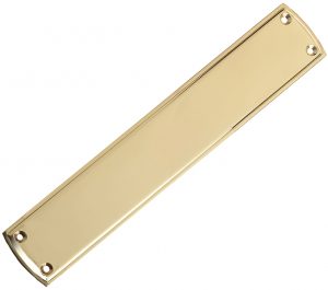 Stepped Finger Plate (382mm x 65mm), Polished Brass