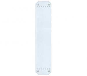 Cast Brass Art Nouveau Finger Plate (370mm x 64mm), Polished Chrome