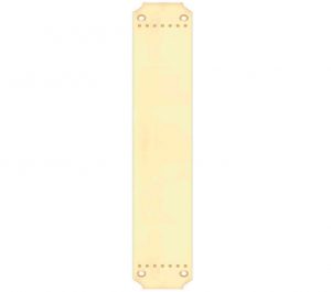 Cast Brass Art Nouveau Finger Plate (370mm x 64mm), Polished Brass