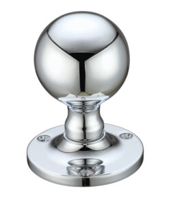 Ball Mortice Door Knobs, Polished Chrome -  (sold in pairs)