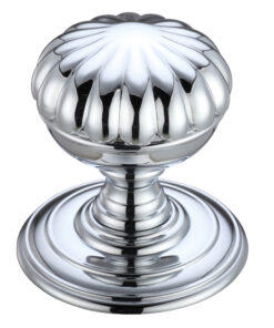 Flower Mortice Door Knobs, Polished Chrome (sold in pairs)