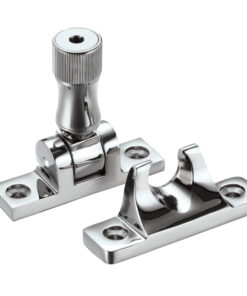 Brighton Pattern Locking Sash Fastener, Polished Chrome