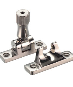 Brighton Pattern Locking Sash Fastener, PVD Stainless Nickel