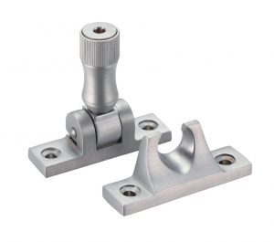 Brighton Pattern Locking Sash Fastener, Satin Chrome