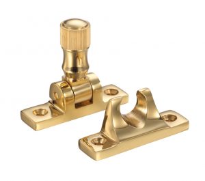 Brighton Pattern Sash Fastener, Polished Brass