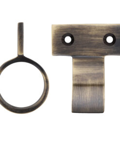 Vertical Fix Window Sash Ring, Florentine Bronze