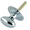 Oval Thumb Turn Rack Bolt (38mm), Polished Chrome