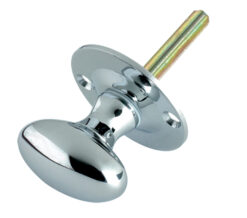 Oval Thumb Turn Rack Bolt (38mm), Polished Chrome