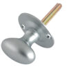 Oval Thumb Turn Rack Bolt (38mm), Satin Chrome