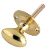 Oval Thumb Turn Rack Bolt (38mm), Polished Brass