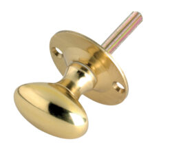 Oval Thumb Turn Rack Bolt (38mm), Polished Brass