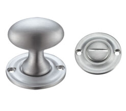 Oval Turn & Release (42mm), Satin Chrome -