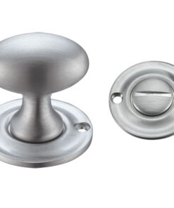 Oval Turn & Release (42mm), Satin Chrome -