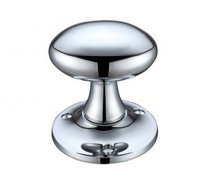 Oval Mortice Door Knobs, Polished Chrome (sold in pairs)